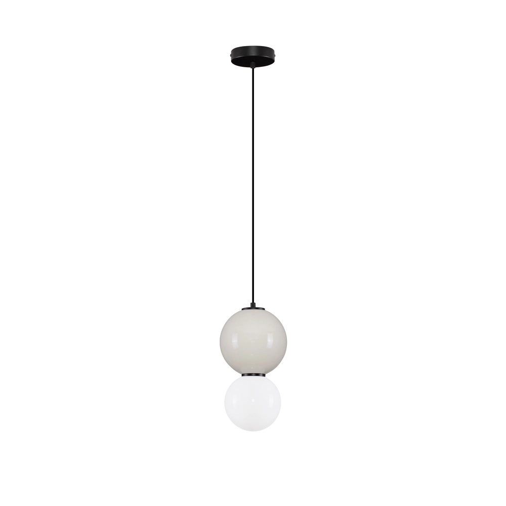 Hanglamp Noesis Ø 18cm licht grijs met wit
