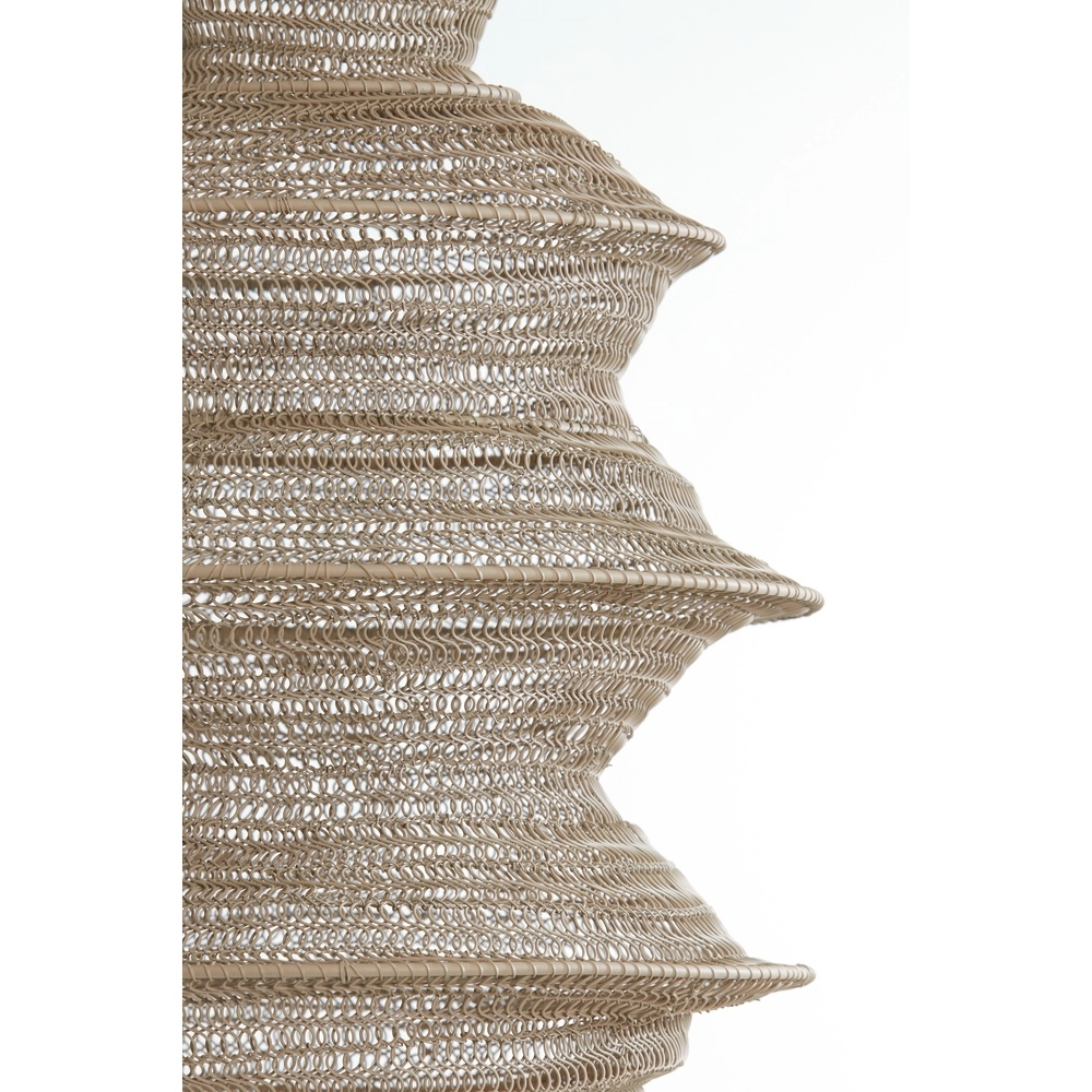 Metalen net hanglamp Nakisha Ø 31cm - zand Light & Living 8717807694999