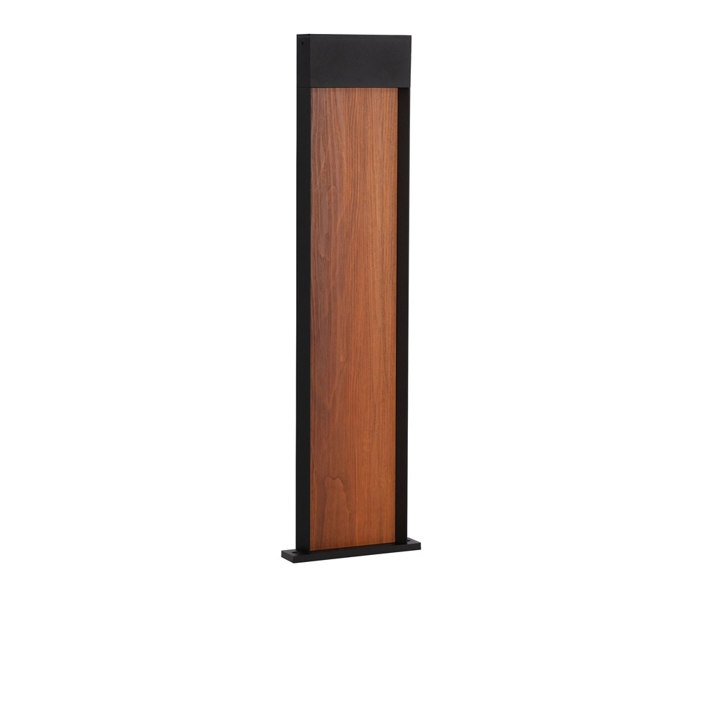 Design tuinlamp Noray zwart met hout 78cm - 2700K Lyora 5212063504332