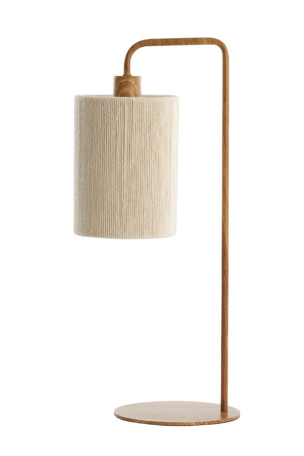 Japandi tafellamp Donio lichte hout print Light & Living 8717807710088