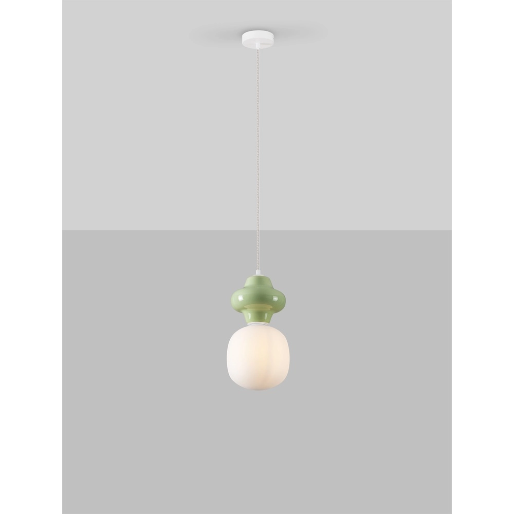 Hanglamp Clio S lichtgroen keramiek Lyora 5212017461209