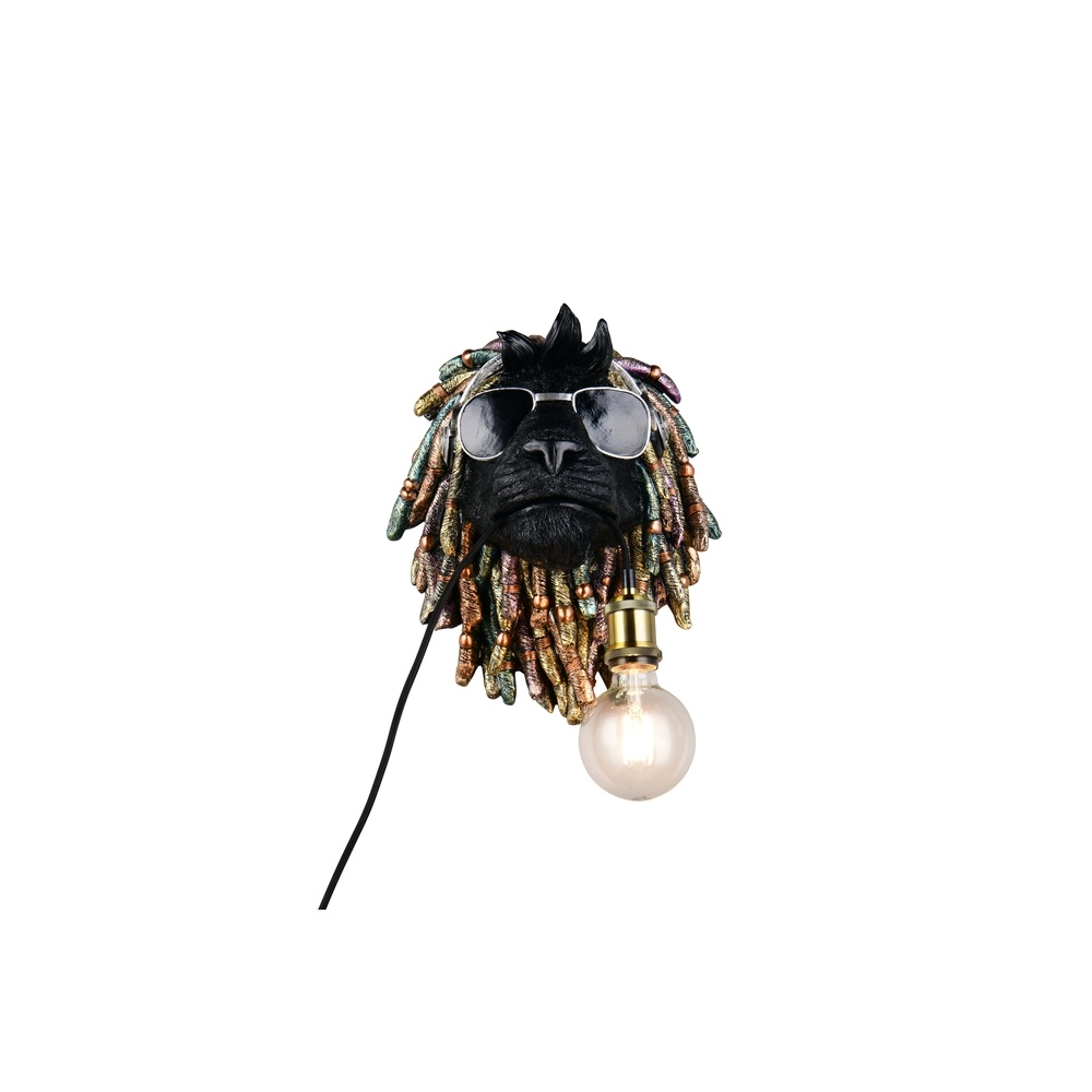 Wandlamp Leo zwart Trio 4017807677911