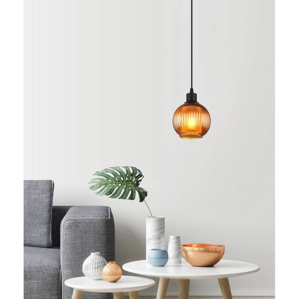 Hanglamp Zumba oranje glas Ø 15cm Globo 9007371455812