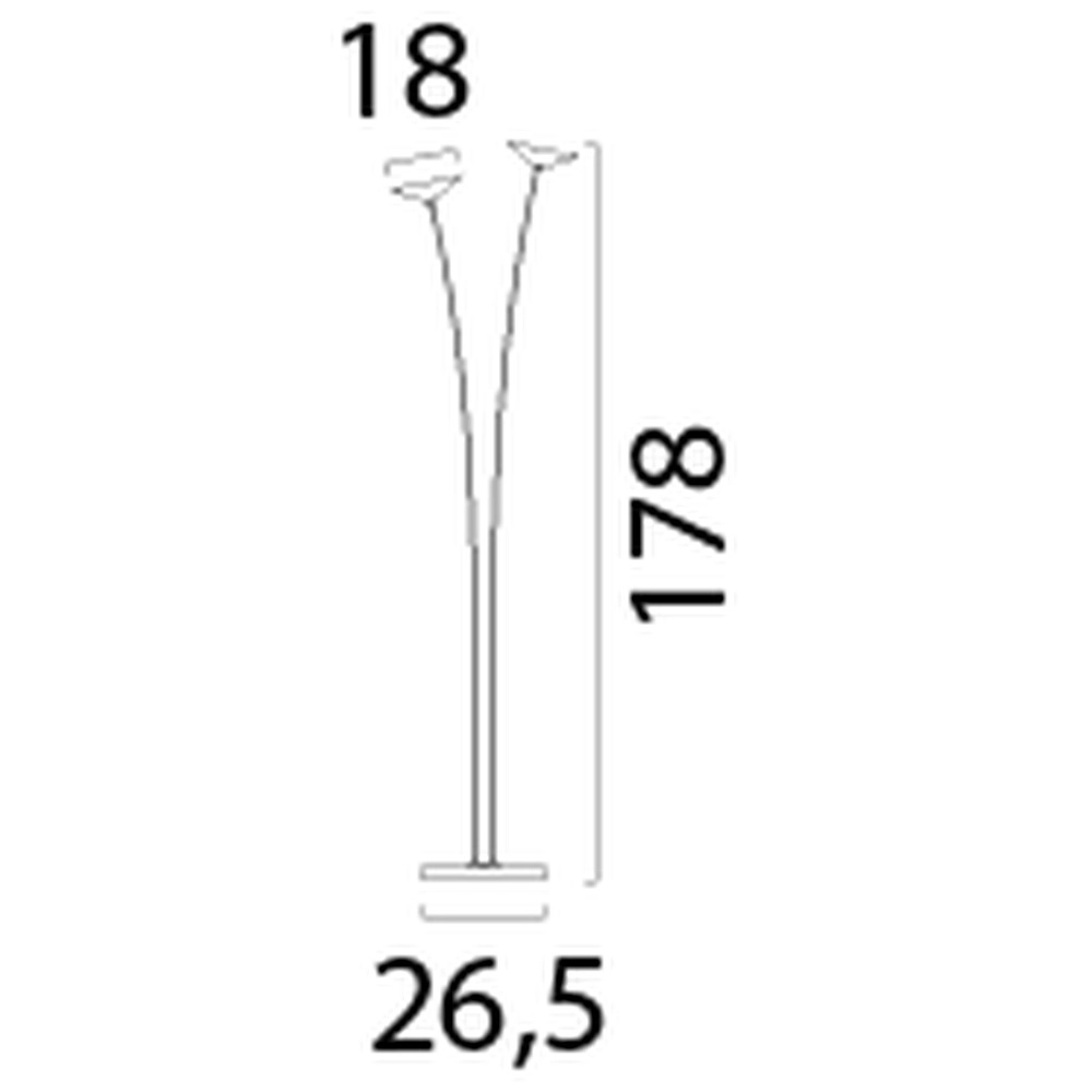 2-lichts vloerlamp Ceppo zwart met goud Masterlight 8718121348032