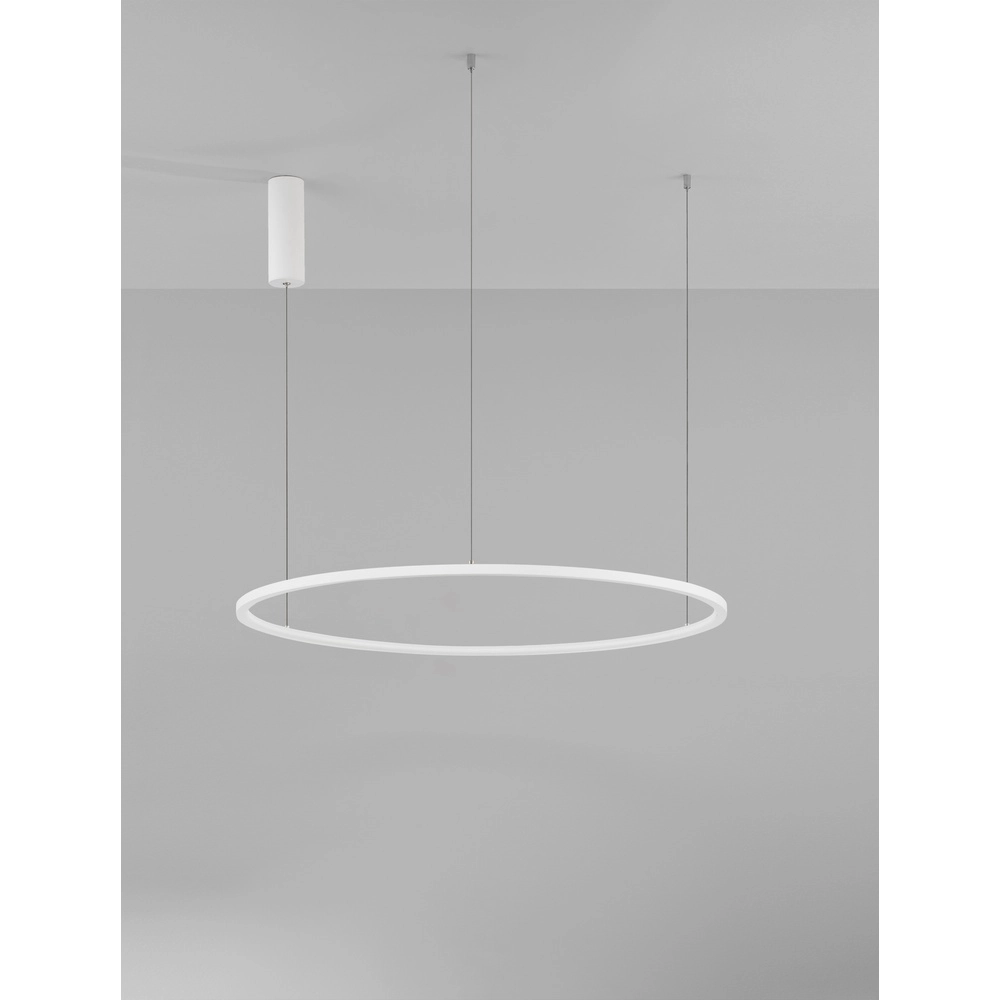 Ronde hanglamp Tarquin wit Ø 80cm Lyora 5212017438294