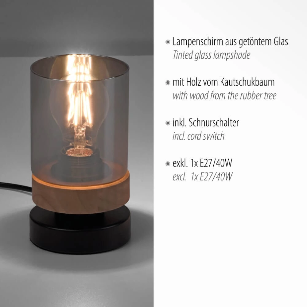 Tafellamp Pasqual zwart Just Light 4043689986087