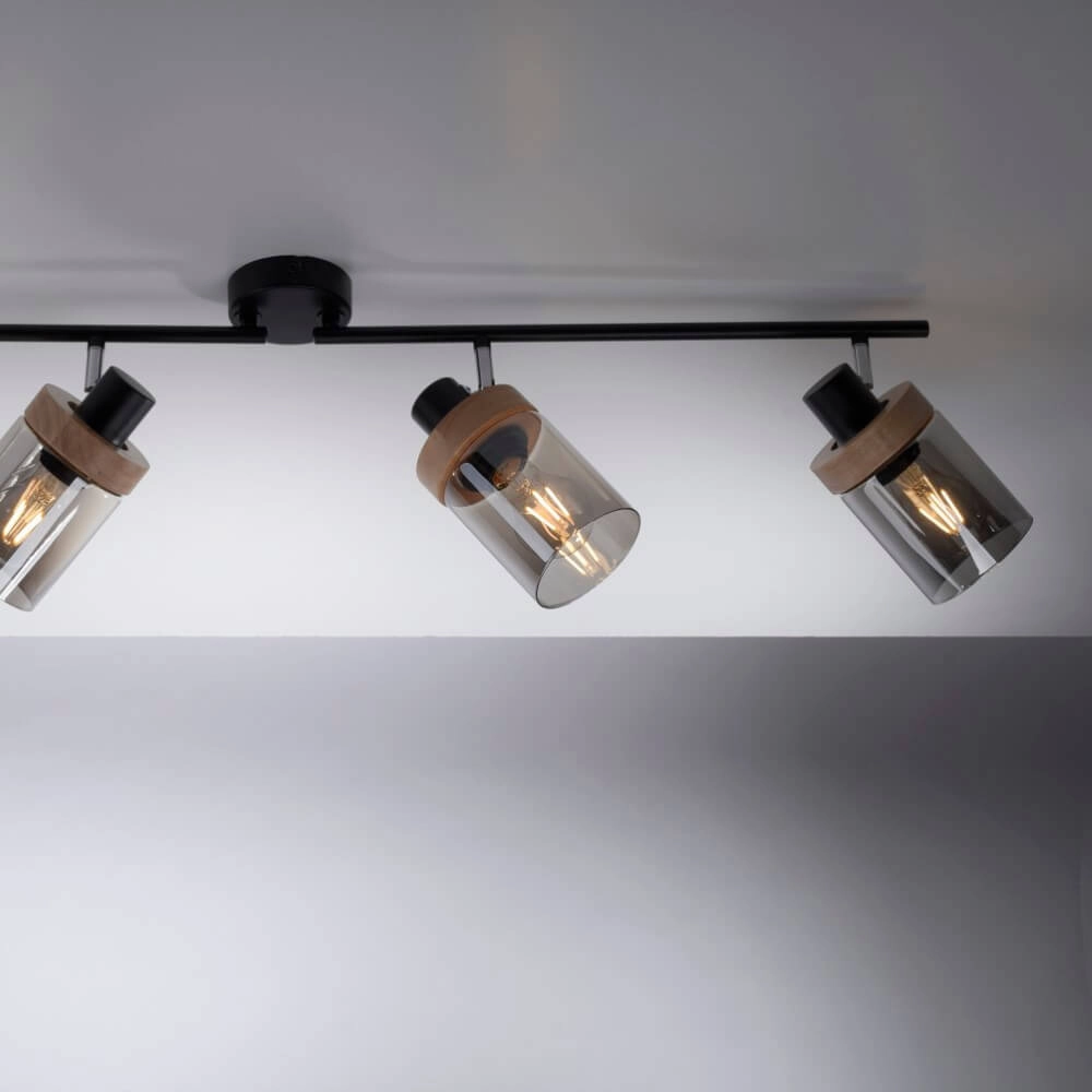 Plafondlamp Pasqual 4-lichts zwart Just Light 4043689986124