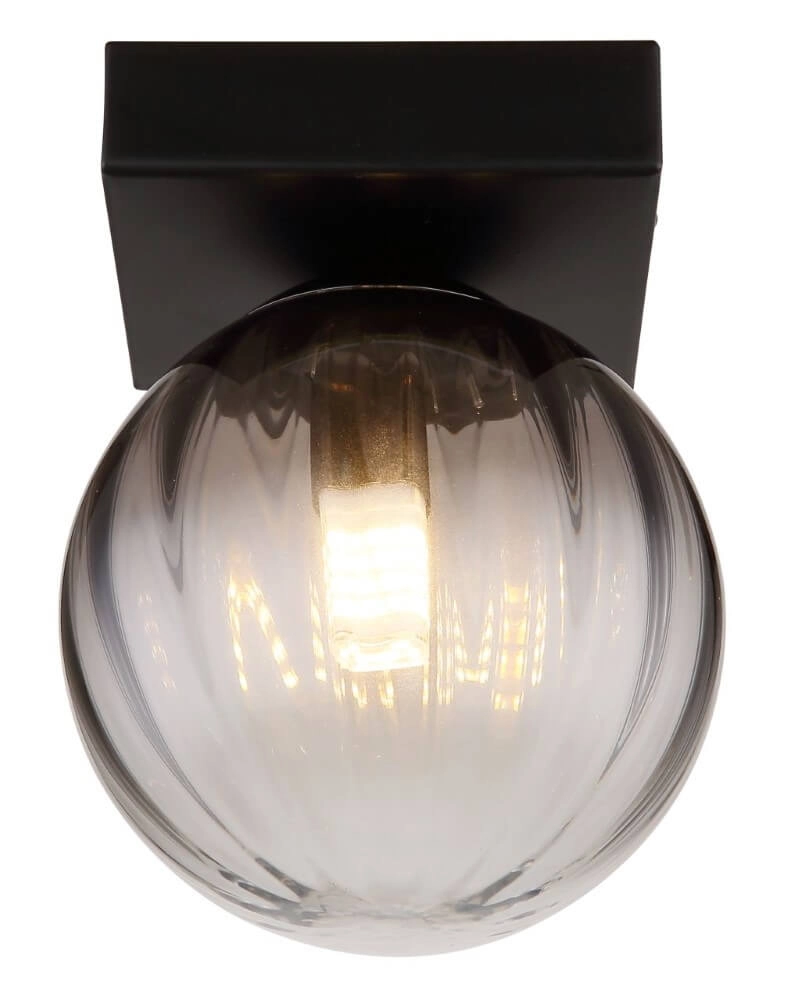 Plafondlamp Dallerta zwart met smoke glas Globo 9007371446575