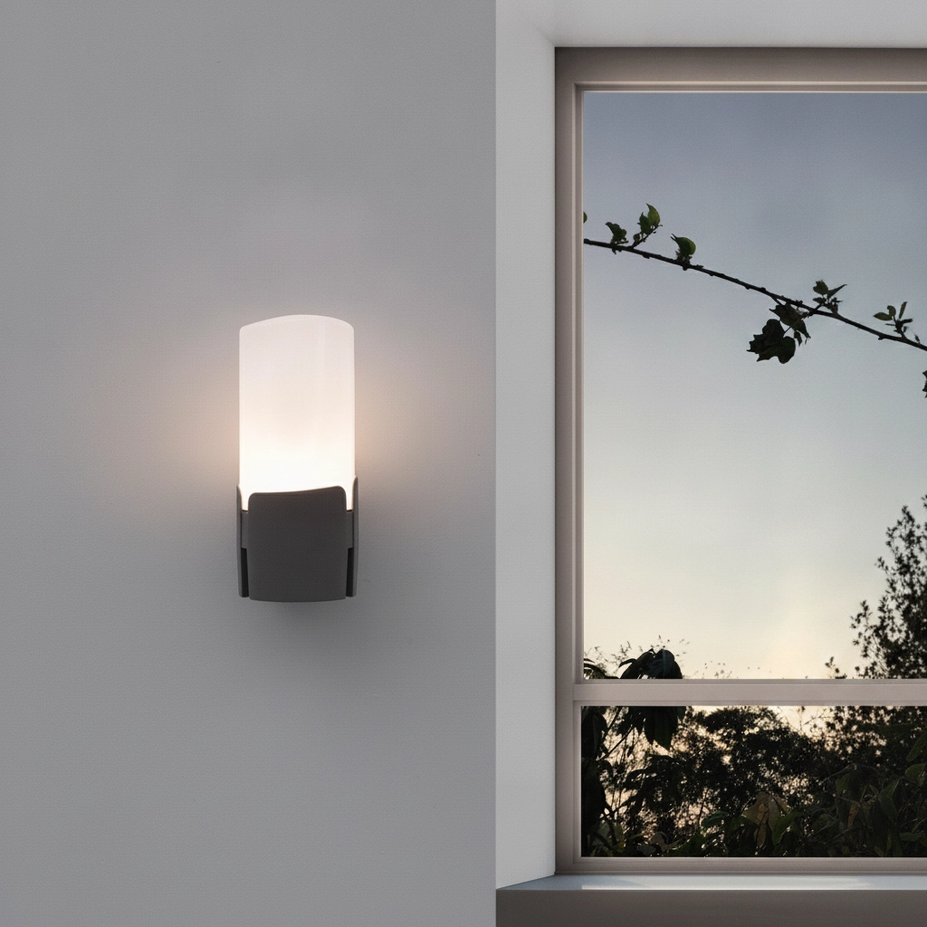 Strakke wandlamp Pyro grijs