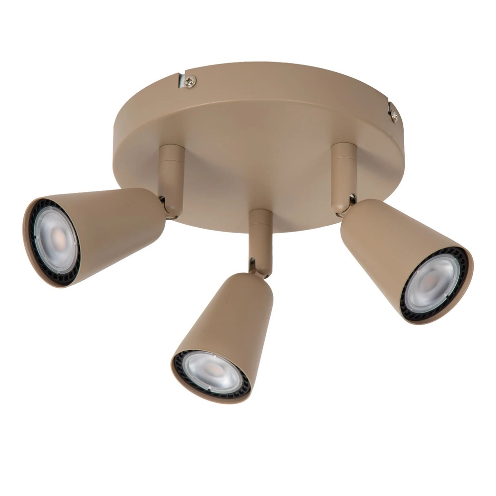 Plafondspot Tiana 3-lichts taupe