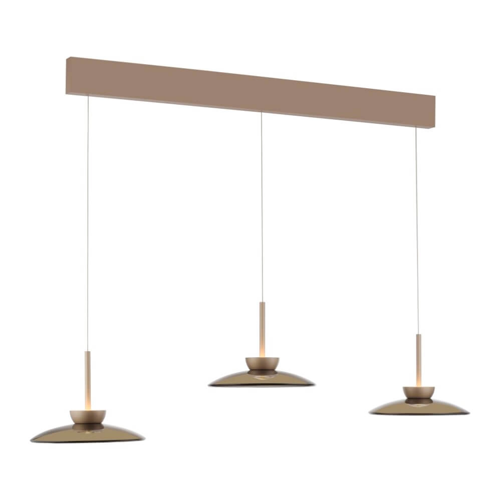 3-lichts hanglamp Pure Moon brons 3-lichts hanglamp Pure Moon brons