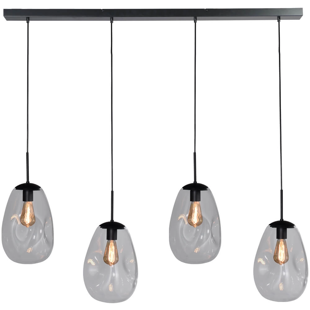 Hanglamp Lava 4x helder glas Ø 22,5cm