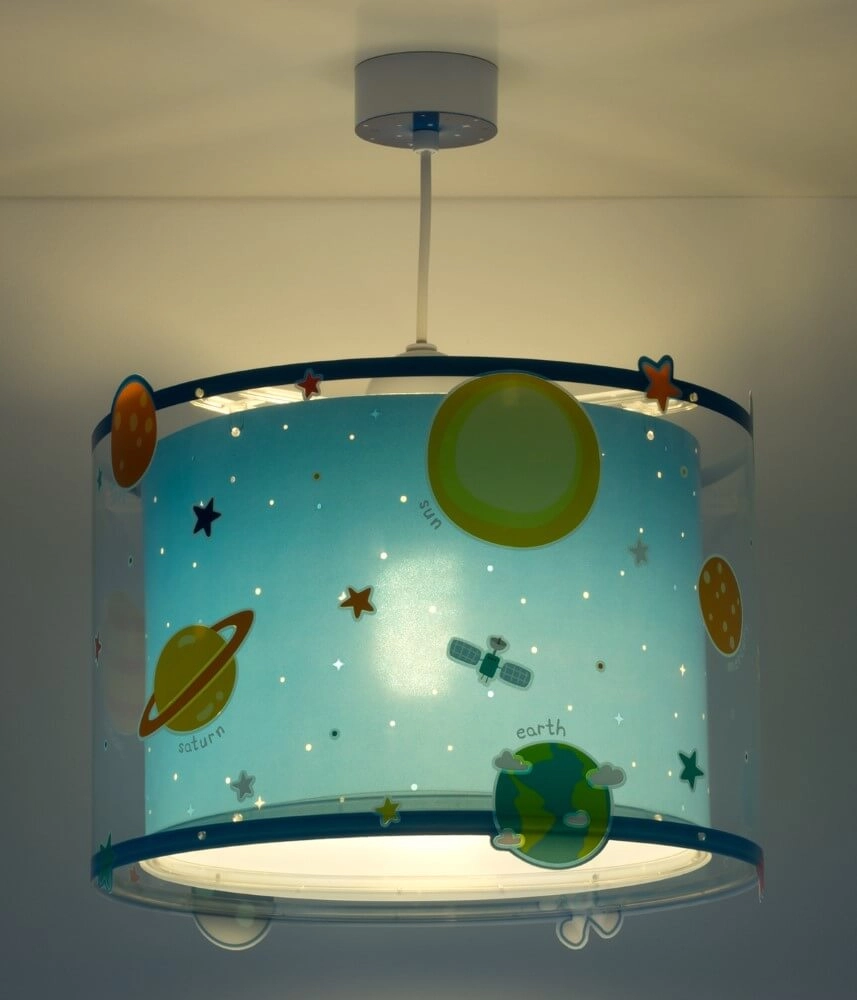 Kinderkamer hanglamp Planets blauw Dalber 8420406413426
