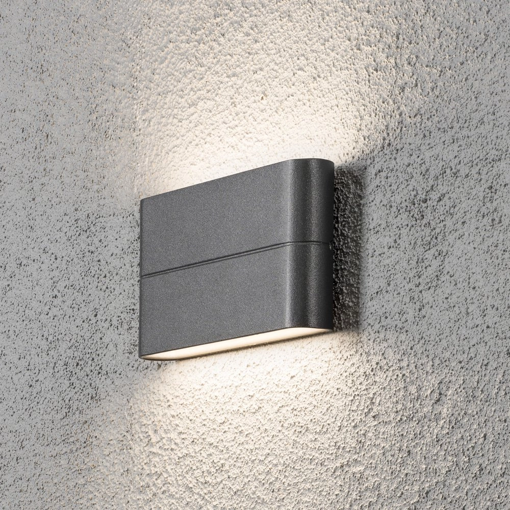 Vlakke up en downlighter Chieri 17cm antraciet KonstSmide 7318307973372