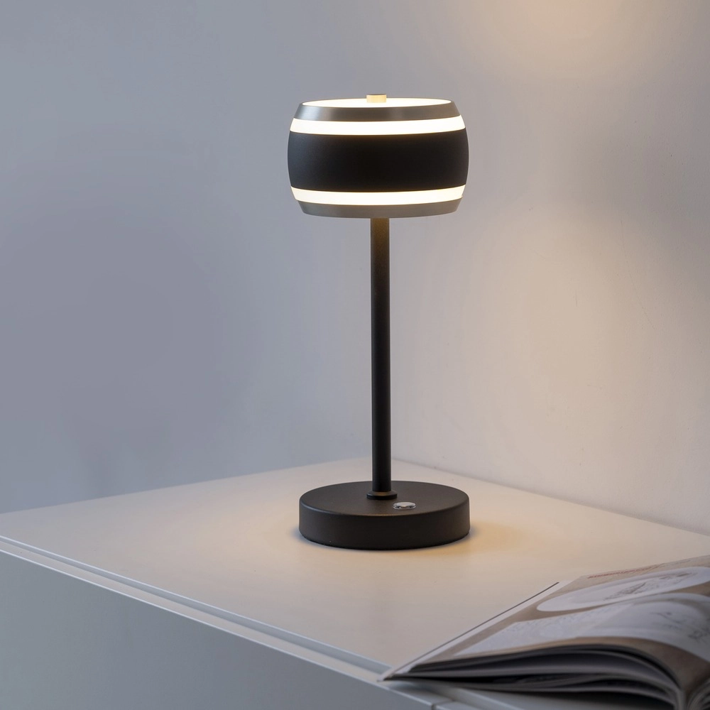 Led tafellamp Pure Falling Rings black pearl Paul Neuhaus 4012248396612