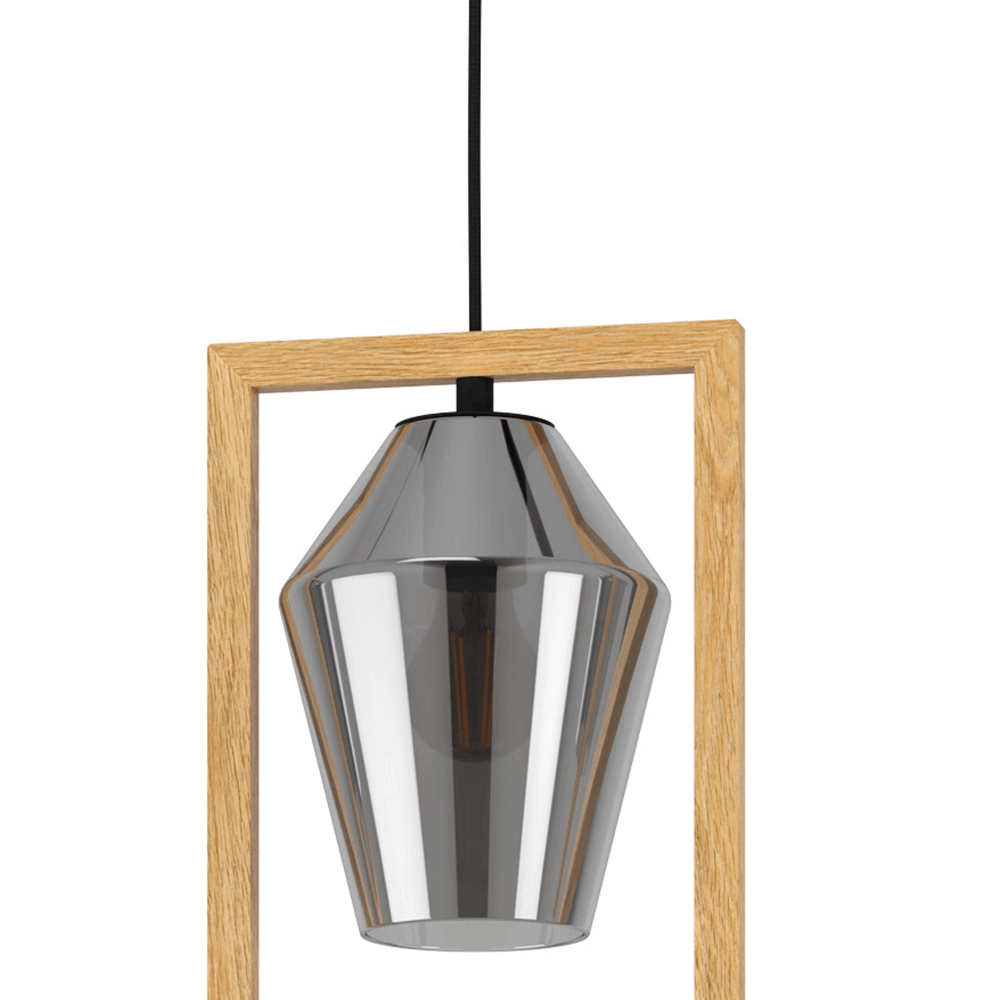 Houten hanglamp Viglioni eettafel Eglo 9002759997021