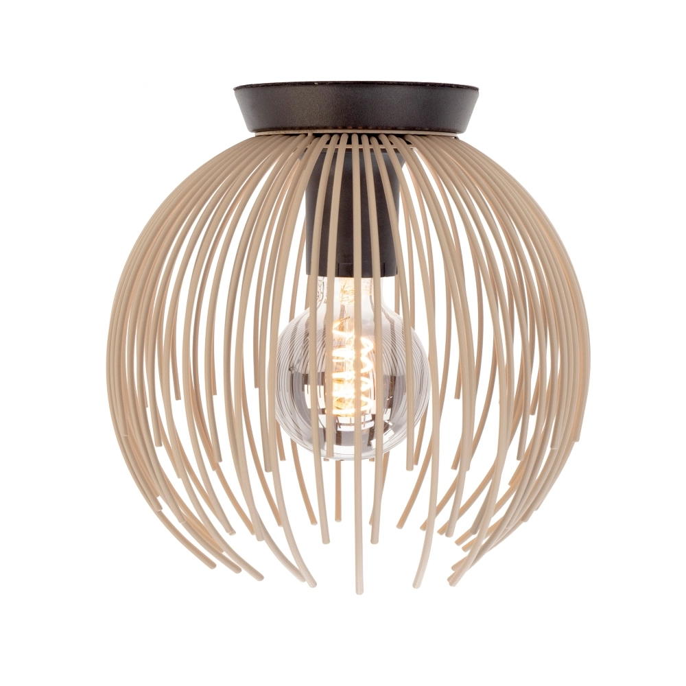 Design plafondlamp Alhabia Ø 23,5cm zand bruin Design plafondlamp Alhabia Ø 23,5cm zand bruin