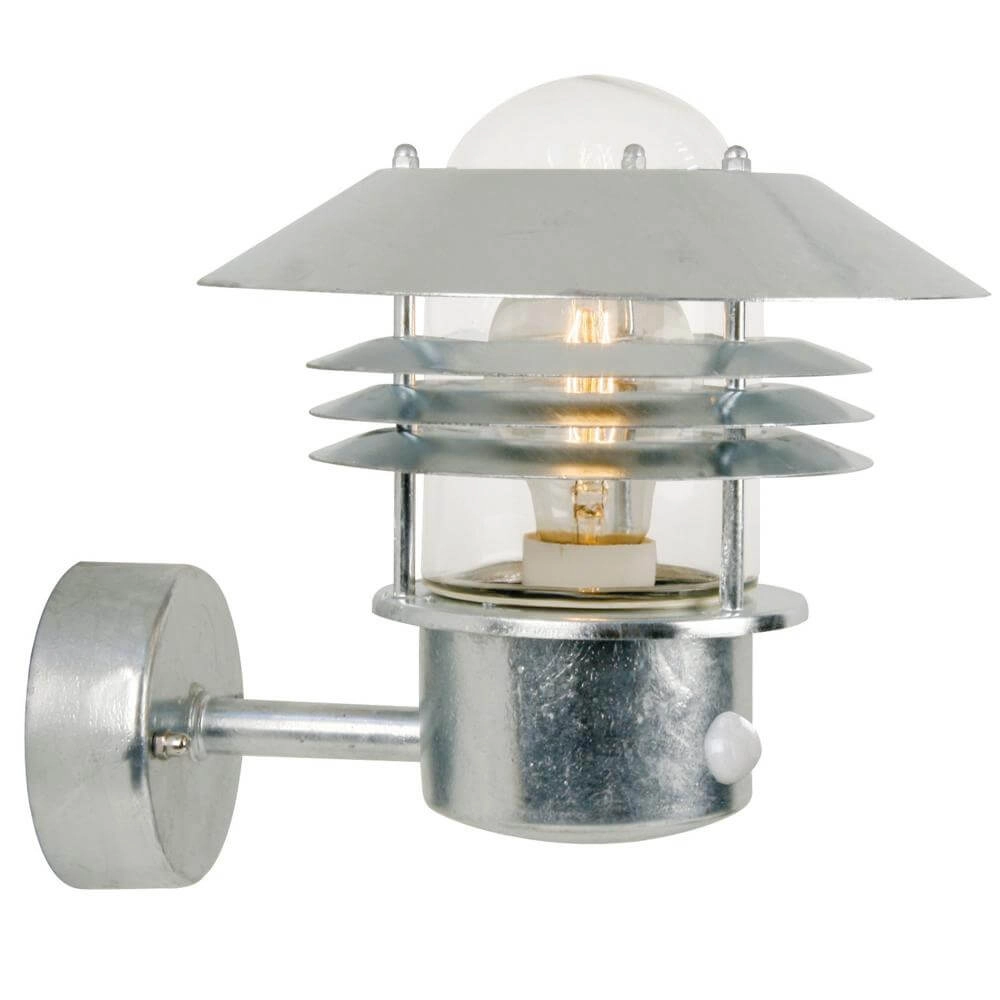 Klassieke wandlamp Vejers zink met sensor