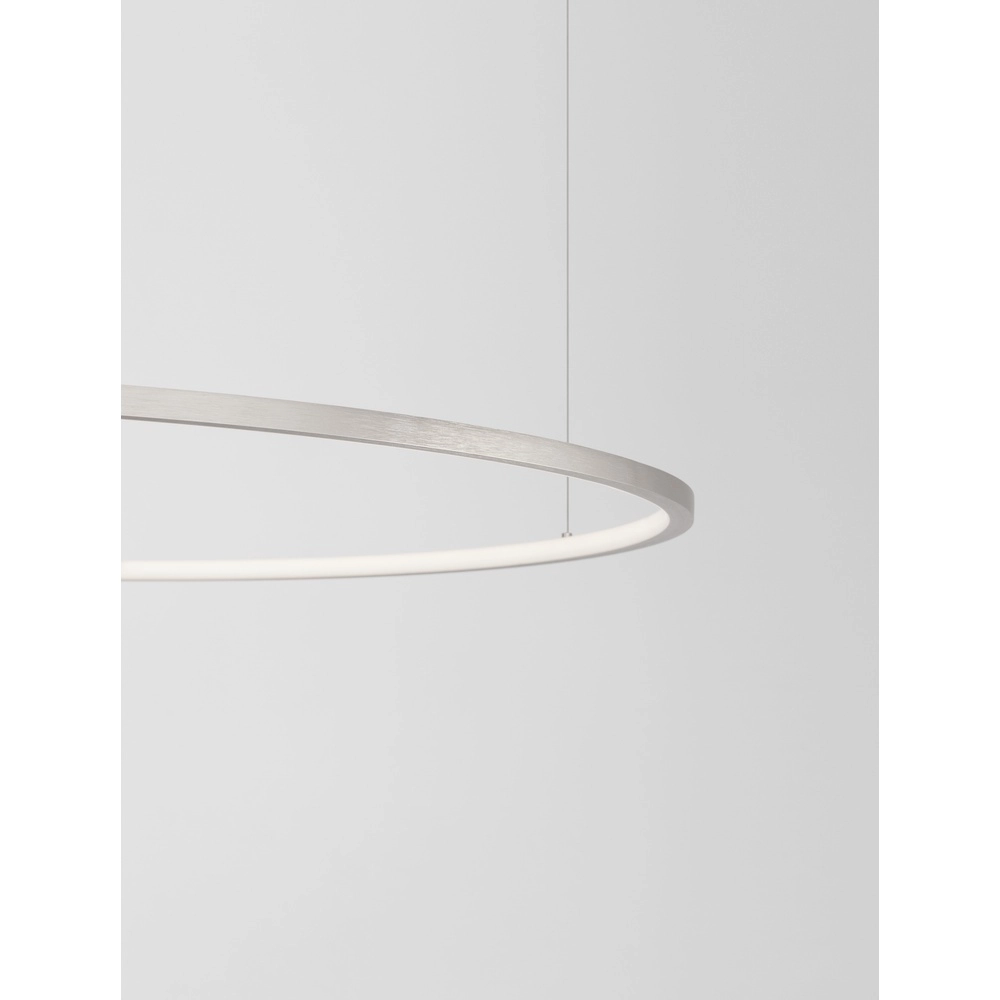Ronde hanglamp Tarquin zilvergrijs Ø 100cm Lyora 5212017438362