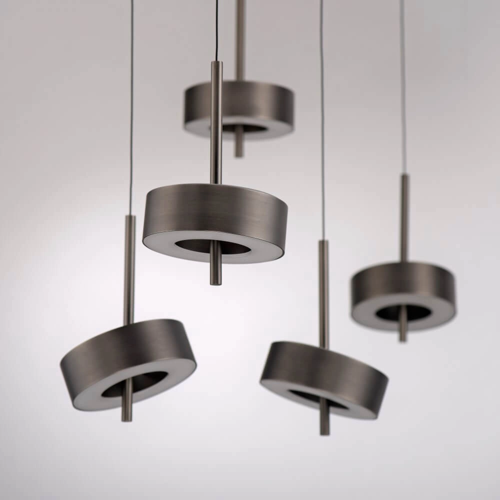 5-lichts hanglamp Q-Rotate bruin modern Paul Neuhaus 4012248383179