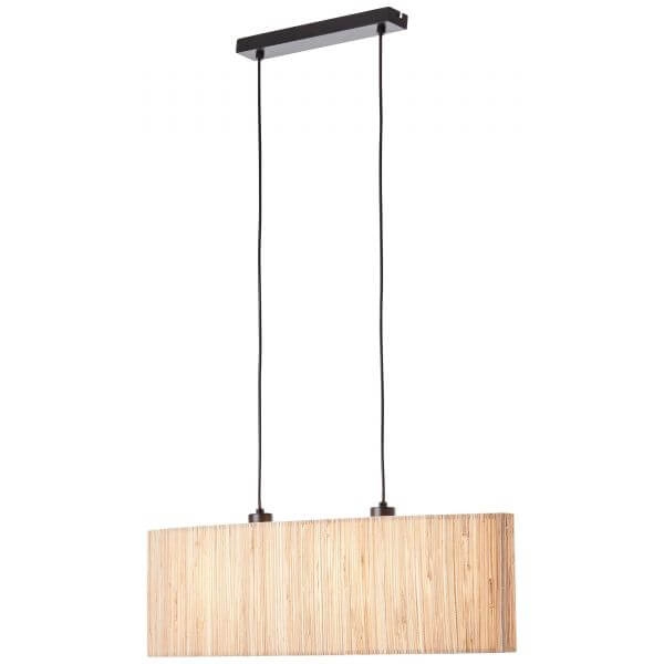 Hanglamp Wimea Oval 78cm zwart met zeegras Brilliant 4004353393389