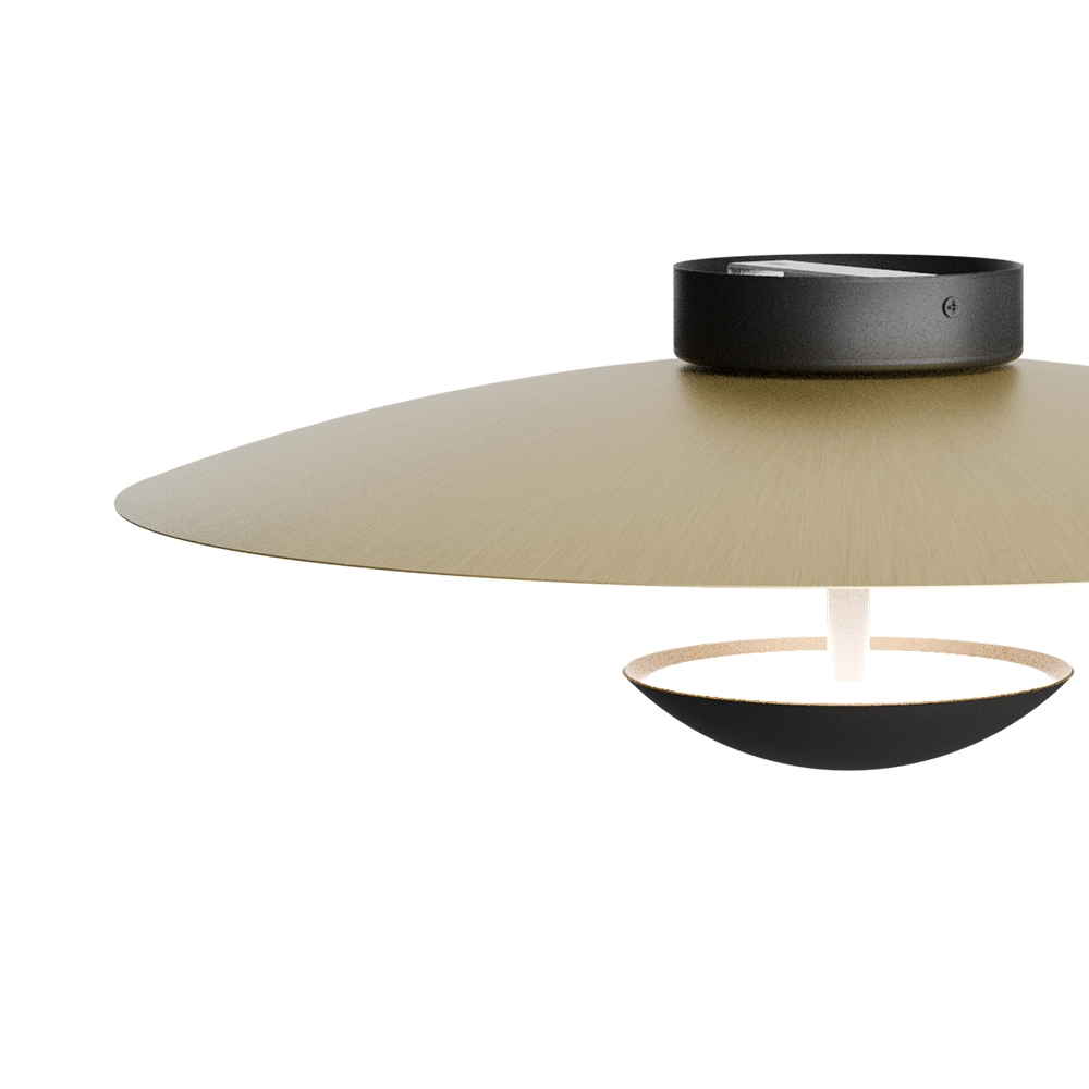 Plafondlamp 16cm Scala Ø 45cm zwart met goud Masterlight 8718121389615