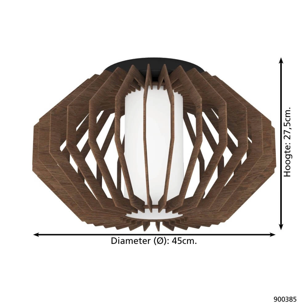 Moderne plafondlamp Rusticaria van hout Eglo 9008606240036