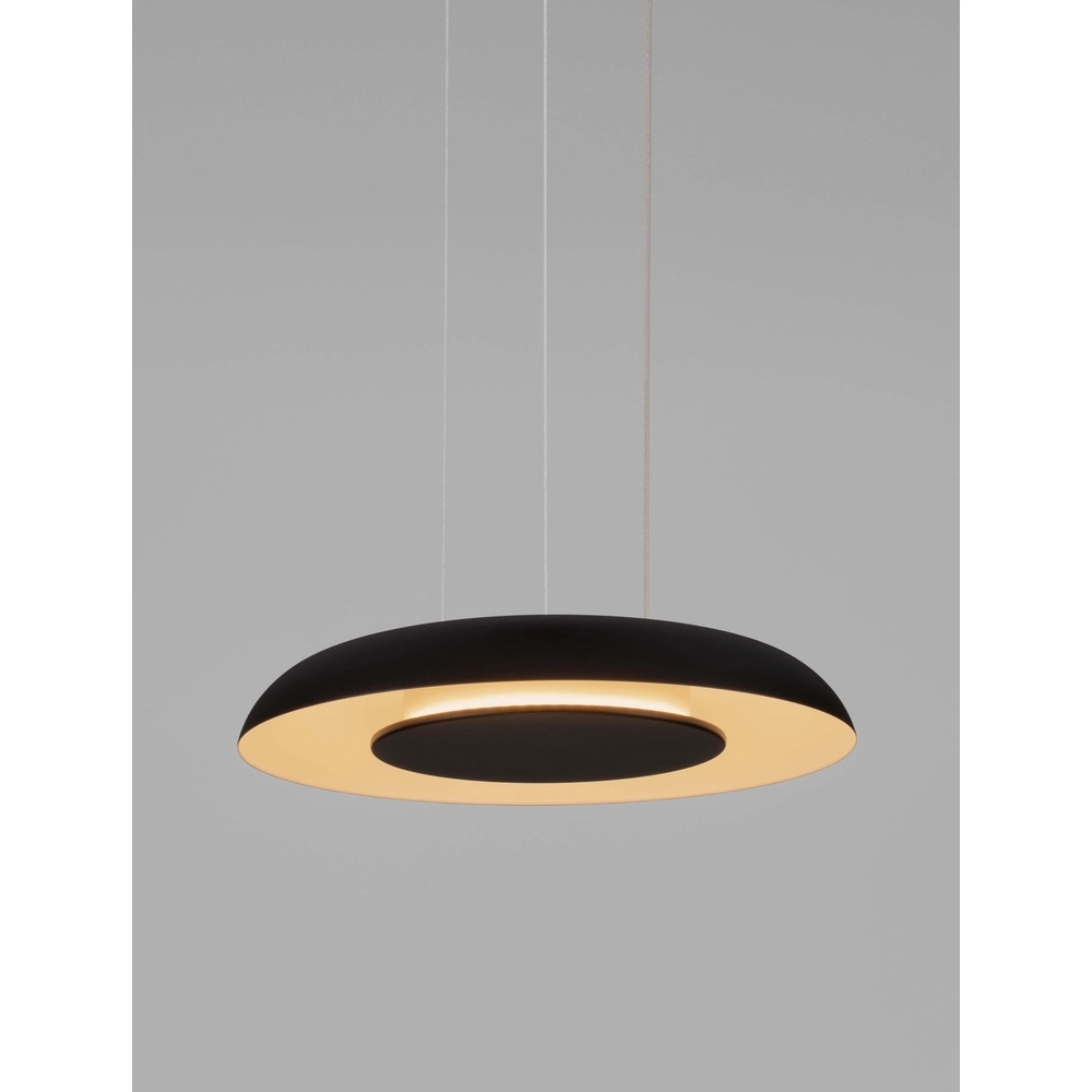 Moderne hanglamp Epos Ø 40cm zwart met wit Lyora 5212017463234