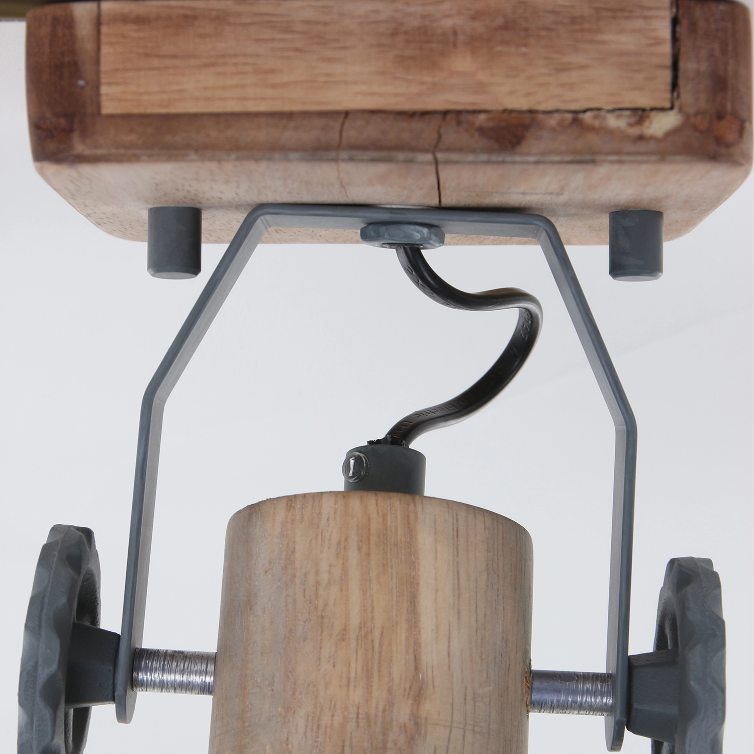 Opbouwspot Gearwood vintage grijsblauw met houtbruin Steinhauer 8712746122718