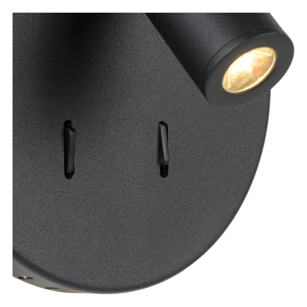 Bedlampje Bentjer zwart Lucide 5411212791641