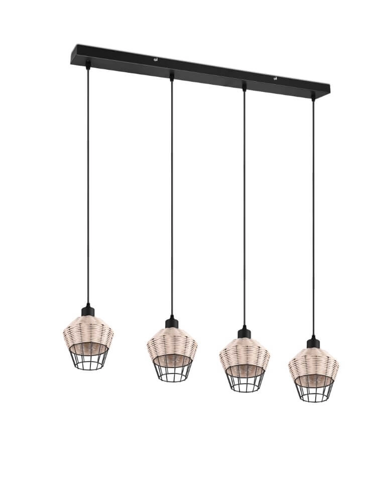 Eettafel hanglamp Borka rotan Trio 4017807556179