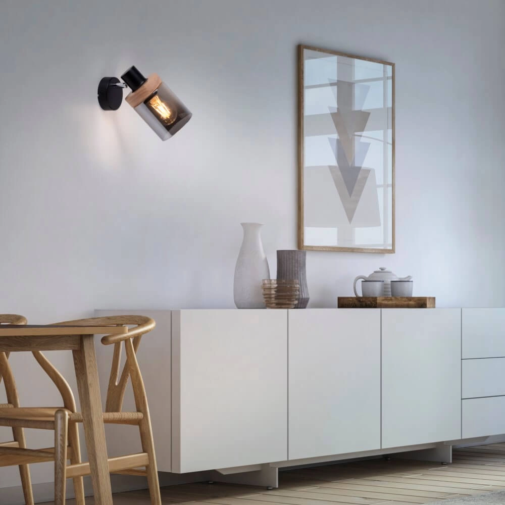 Wandlamp Pasqual zwart Just Light 4043689986100