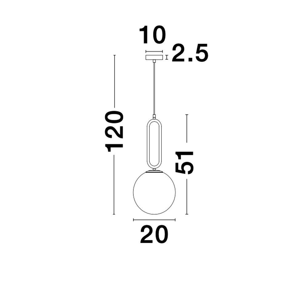 Hanglamp Grus zwart Ø 20cm Lyora 5212017423108