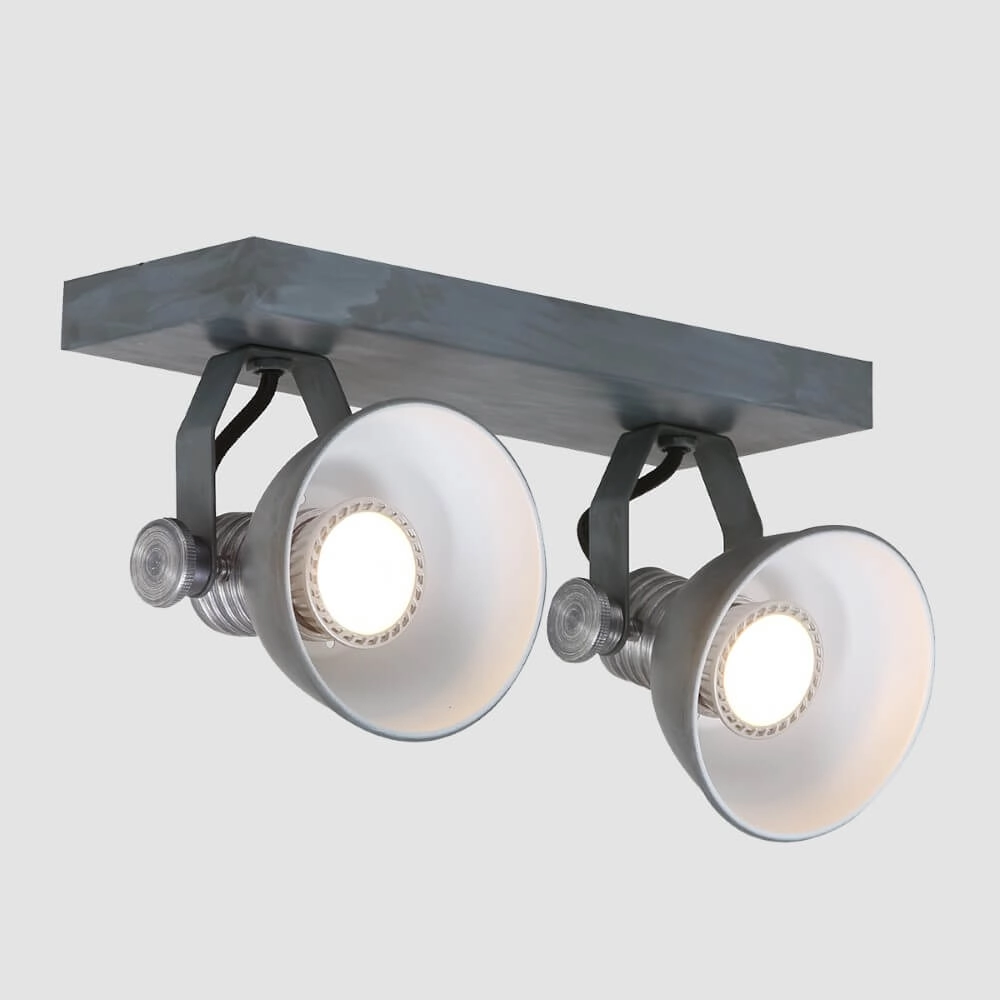 Industrie spot Brooklyn 2-lichts vintage grijs Steinhauer 8712746121407