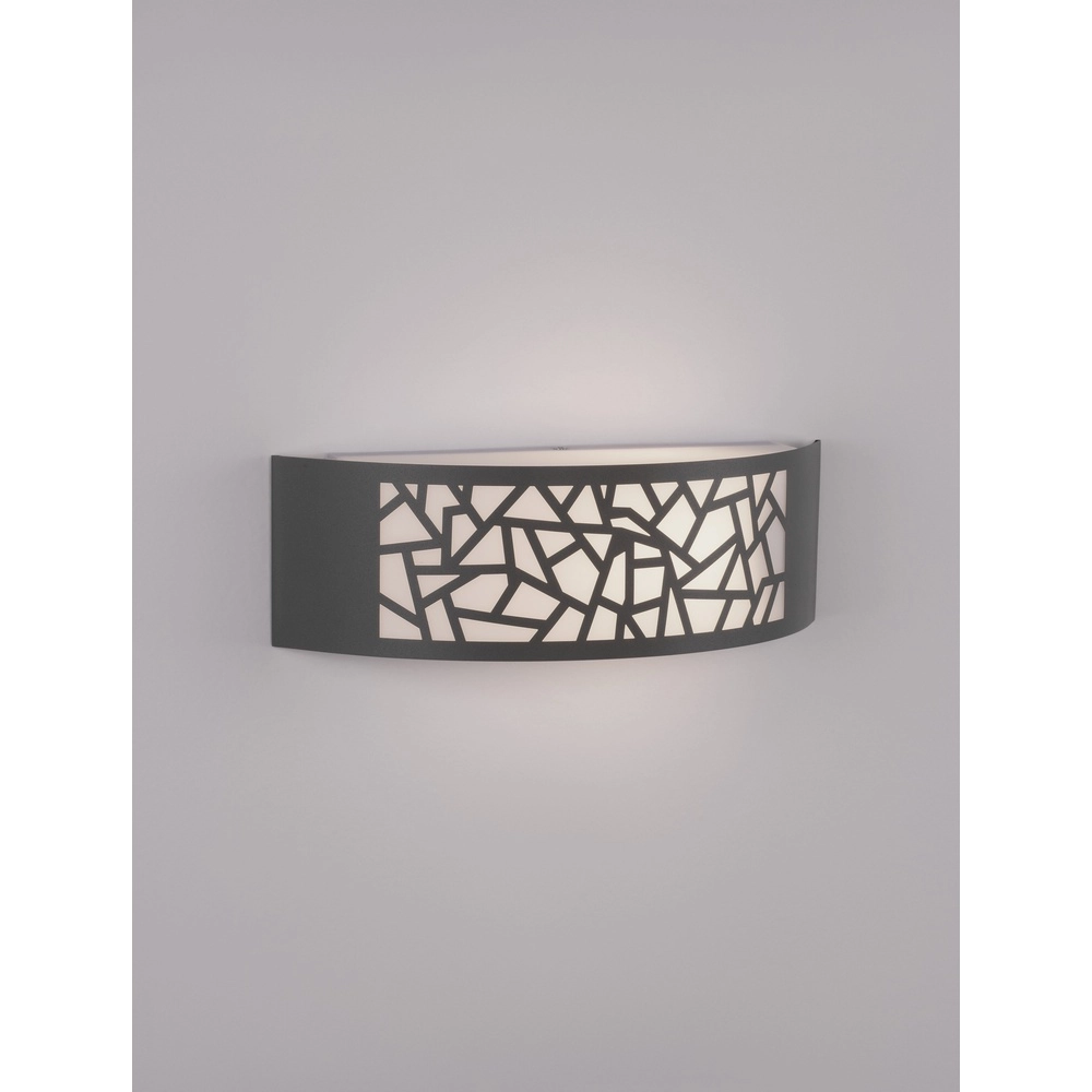 Grijze wandlamp Zenith ovaal