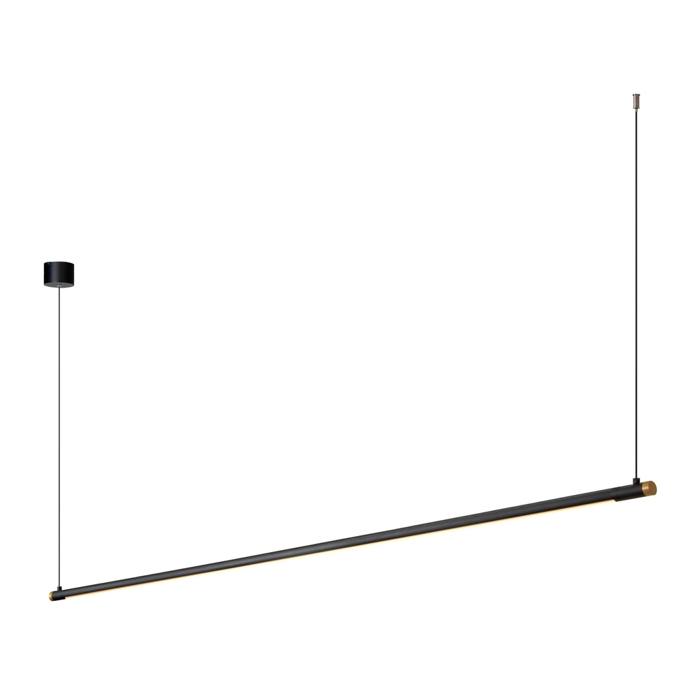 Strakke hanglamp Marnik zwart 200cm Premium by Lucide 5411212421227