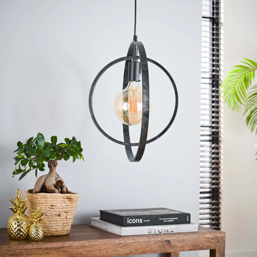 Moderne hanglamp Ø 40cm Turn charcoal Lyora 8716803513129