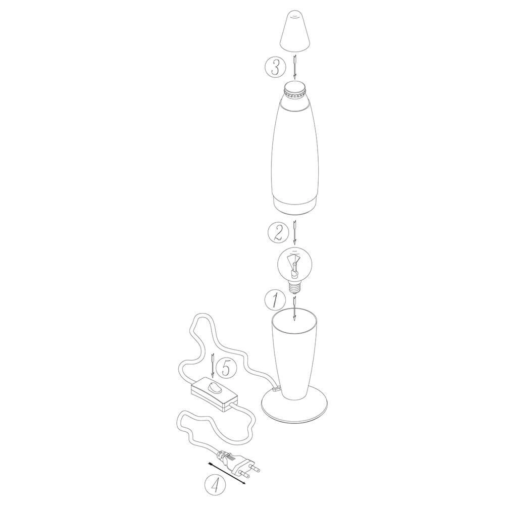 Lavalamp Volcan zwart Steinhauer 8712746177657