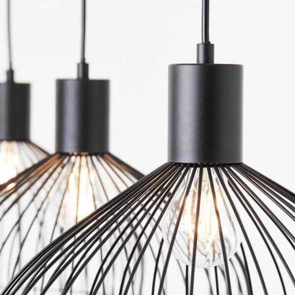 Hanglamp Blacky 3-lichts zwart Brilliant 4004353399992
