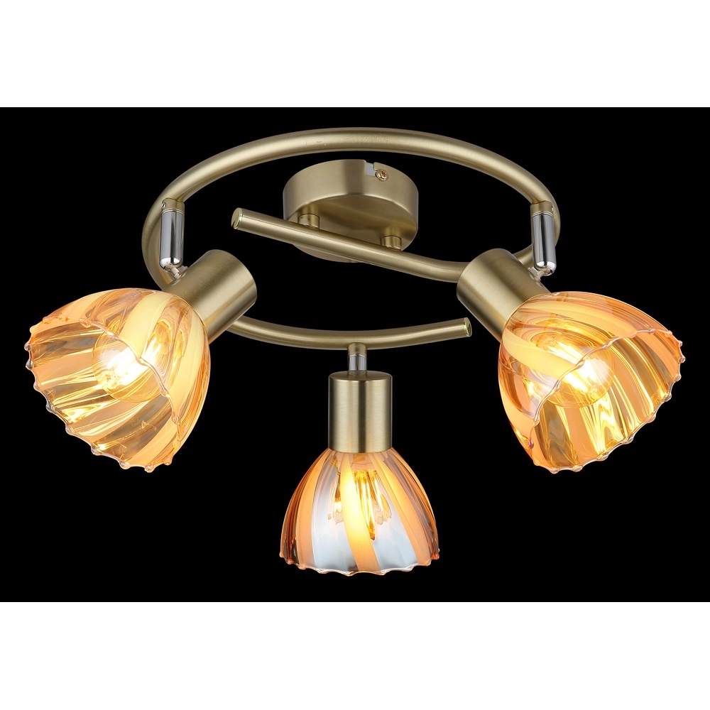 Plafondlamp 3-lichts Zachery goud Globo 9007371528509