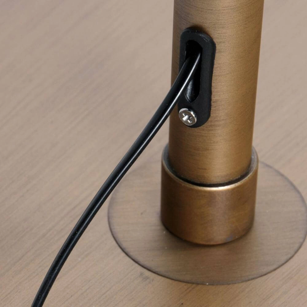 Booglamp Sparkled Light brons met bamboe kap Ø 45cm Steinhauer 8712746179903