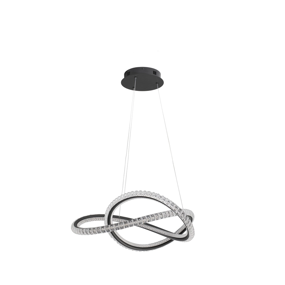 Design hanglamp Ginevra zwart Ø 58cm Lyora 5212017433473