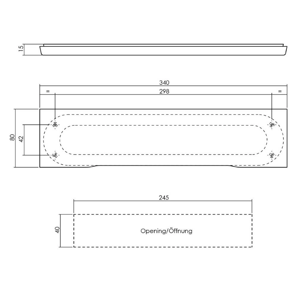 Tochtwering dicht Posta recht RVS Intersteel 8714186171691