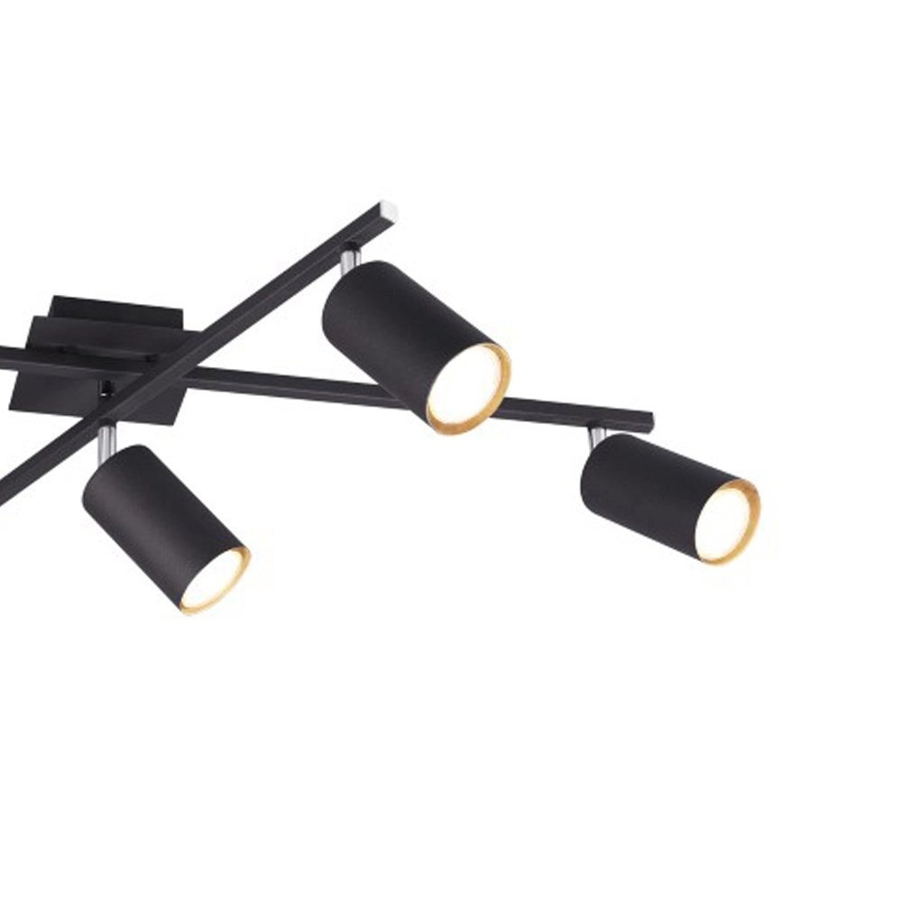 Plafondspots Marley 5-lichts mat zwart Trio 4017807411621