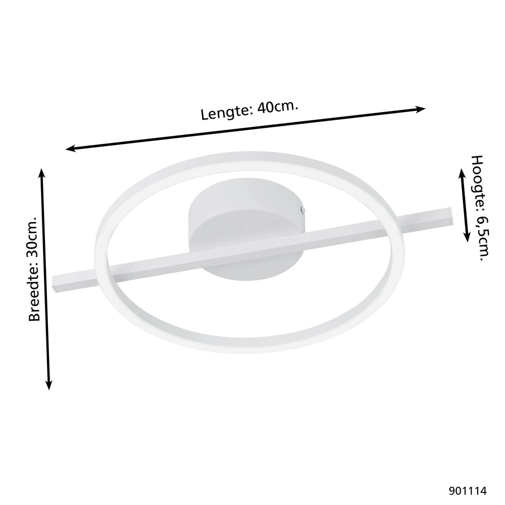 Led plafondlamp Amandolo met afstandsbediening - wit - rond Eglo 9008606303922