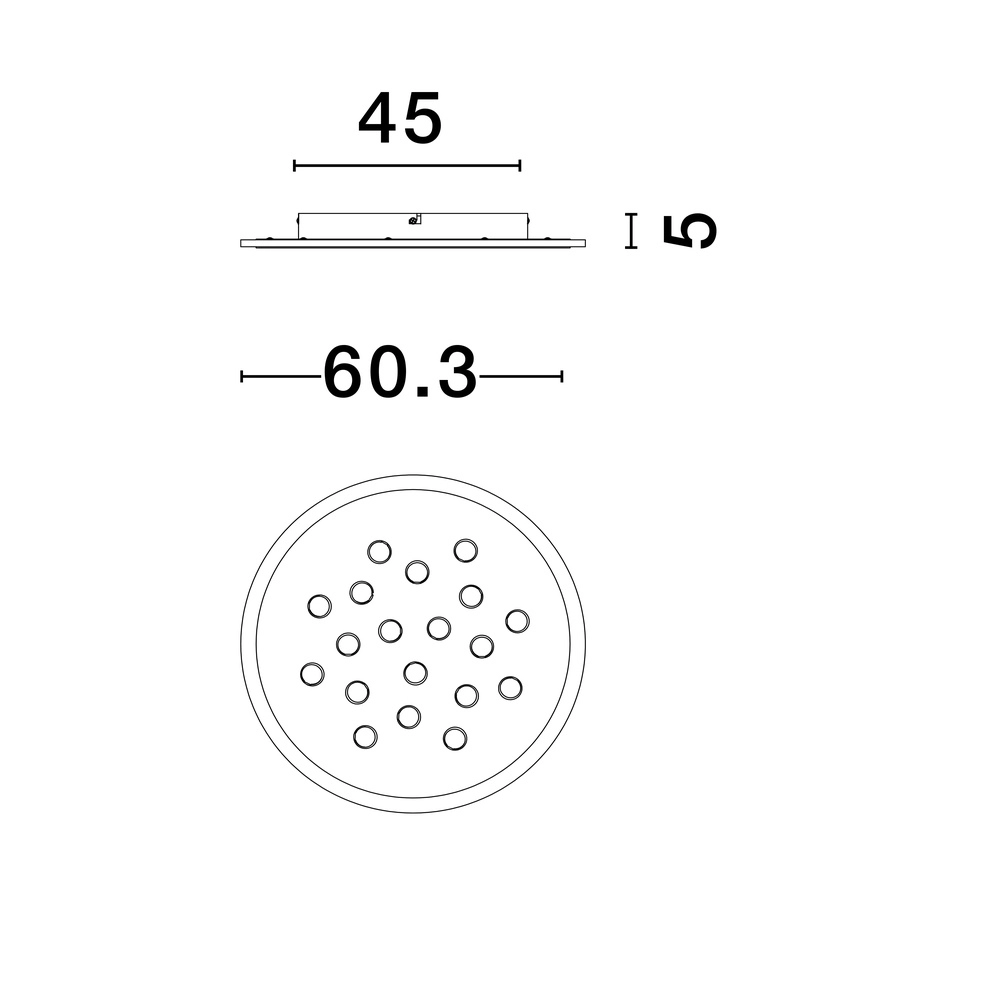 Plafonniere Astro Ø 60,3cm met RGB functie Lyora 5212017450128