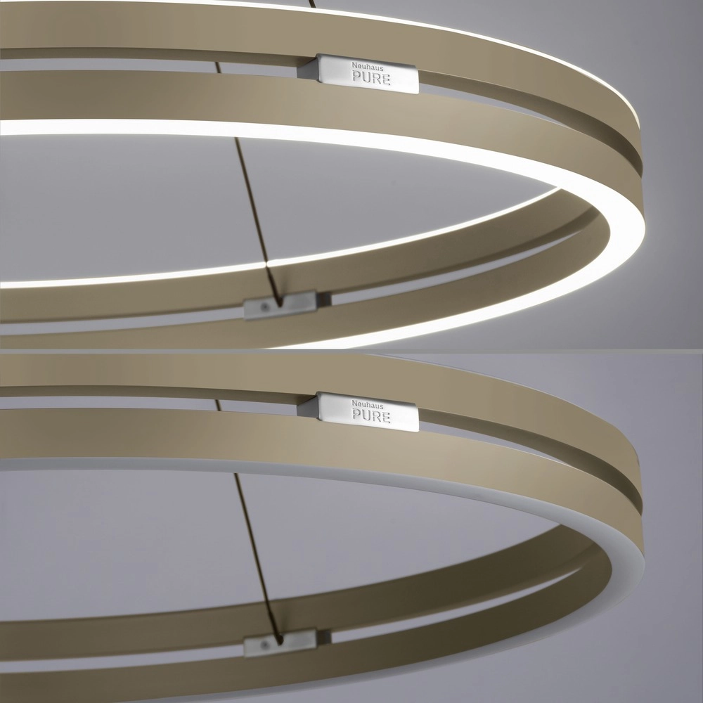 Kantoor hanglamp Pure E-Loop bronce - Ø 70cm Paul Neuhaus 4012248398364