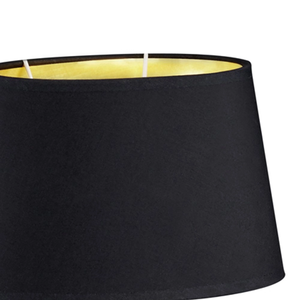 Design tafellamp Taba goud met zwarte lampenkap Trio 4017807377484