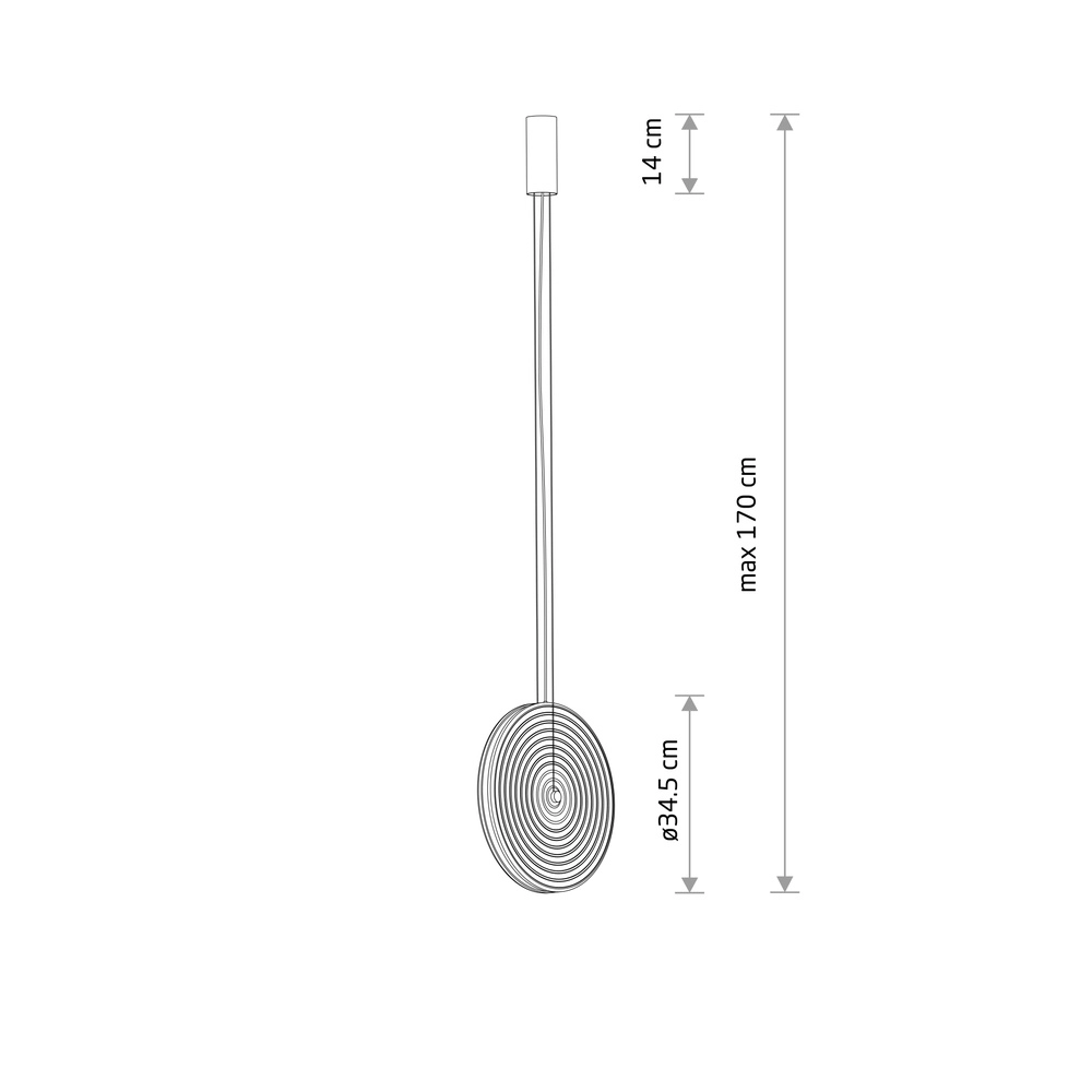 Design hanglamp Aura Led amber glas Lyora 5903139122337