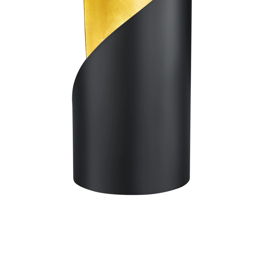 Design nachtkastlampje Frank zwart met goud Trio 4017807359763